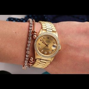 Rolex Presidential 18kt Gold Champagne Diamond